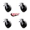 Service Caster 8 Inch Glass Filled Nylon Caster Set with Roller Bearings and Total Lock Brakes SCC-TTL30S820-GFNR-4 - alternate 4